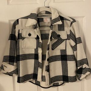 Gianni Bini Girls Plaid Shacket